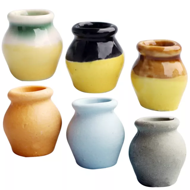 Simulation Vase Ceramics Office Miniature Dollhouse Furniture Tiny Vases