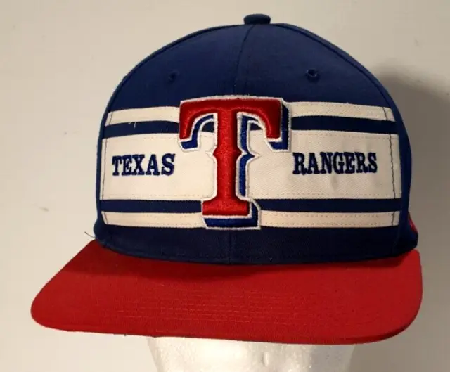 TEXAS RANGERS Logo '47 Brand Snapback Baseball Cap Hat Red White Blue Adjustable