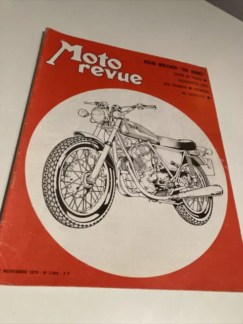 Magazine Moto revue N° 2003 1970 Bultaco 250 6 jours BSA Triumph salon Tokyo