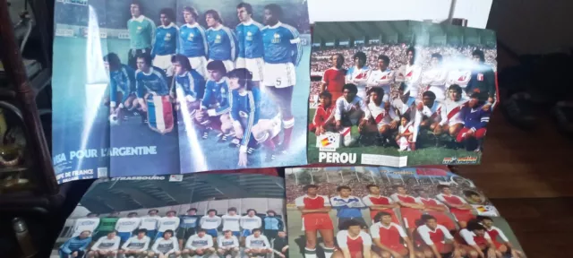 Magazine Football Mondial Lot 11 Poster Football Mondial ( St Etienne - Platini