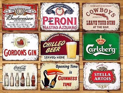 CARLSBERG BIRRA METAL Placca Insegna Bar Pub Birra Man Grotta Garage 20 x 30 