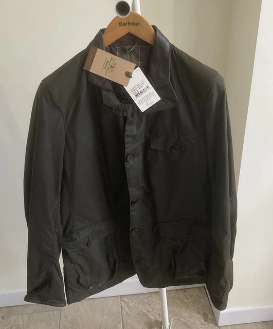 BARBOUR BEACON SPORTS WAX JACKET Olive SIZE M Brand New With