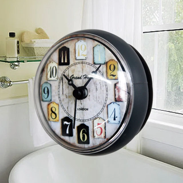 Horloge De Salle De Bain Avec Ventouse - Écran LCD Affichant Heure, Date, Température - IPX4 Résistant Aux éclaboussures