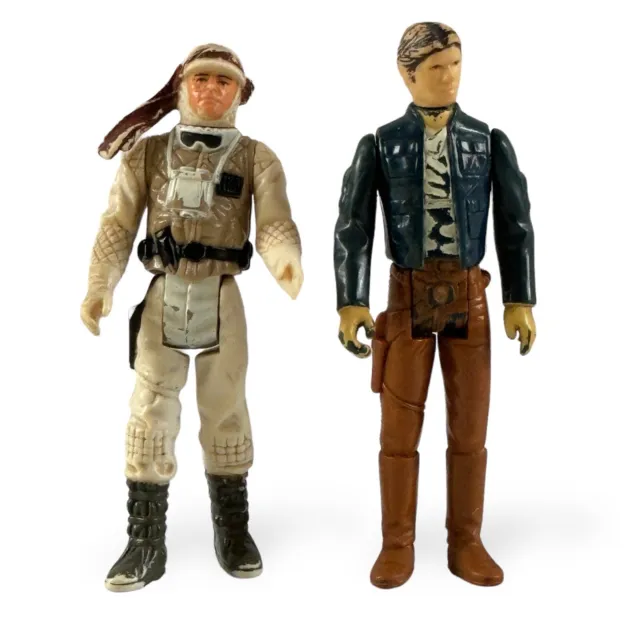 Hoth Luke/Besbin Han 2x Star Wars Actionfigur SET Vintage 1980