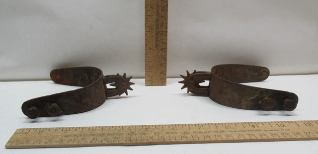 EUREKA style Cowboy Spurs - Western PAIR SPURS - As Is - listing # 614231