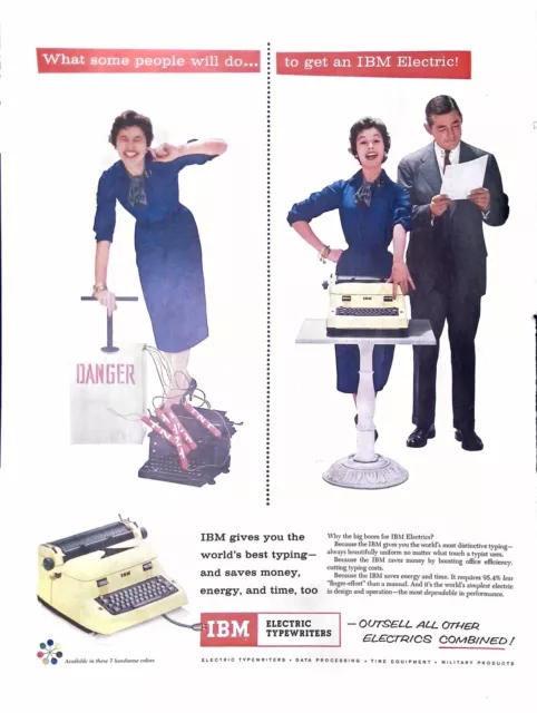 Vintage Magazine Ad Ephemera - IBM Typewriters