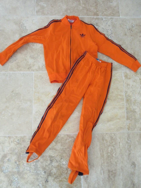 Survêtement ADIDAS vintage 70'S VENTEX tracksuit orange Trefoil 10 ans 138 sport