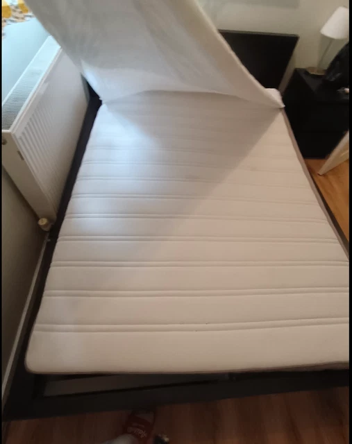 IKEA MALM DOUBLE bed frame with headboard Wood Effect £130.00