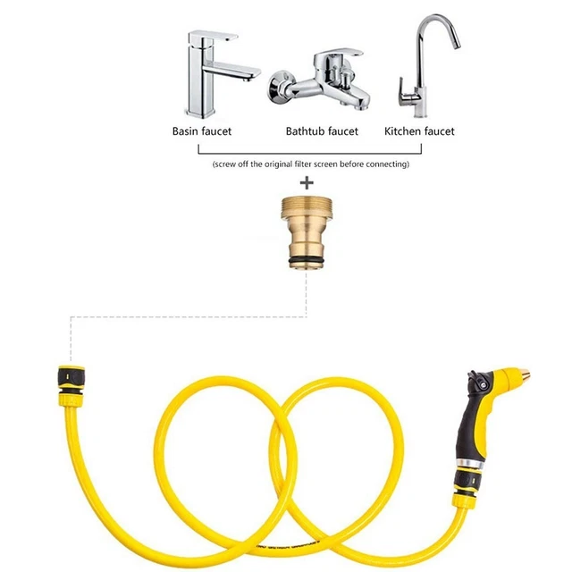 Universal Kitchen Mixer Tap To Garden Hose Pipe Connector Adapter Home Tool DE 3