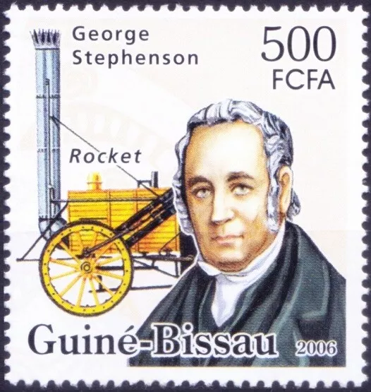 Guinea Bissau 2006 MNH, George Stephenson, Father of Railways, Trains