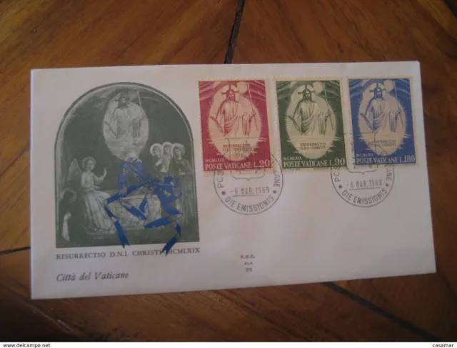 VATICANO 1969 Resurrection Religion FDC Cancel Cover Vaticane Vatican Italy