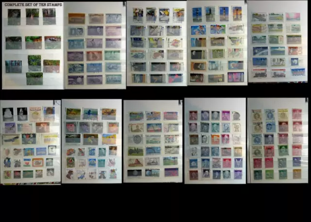 All Different US Stamps Including Complete Set Of 10 Stamps, Nature of America