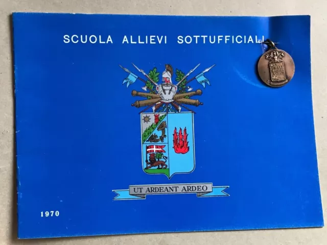 Medaglia + libretto scuola sottufficiali Viterbo esercito