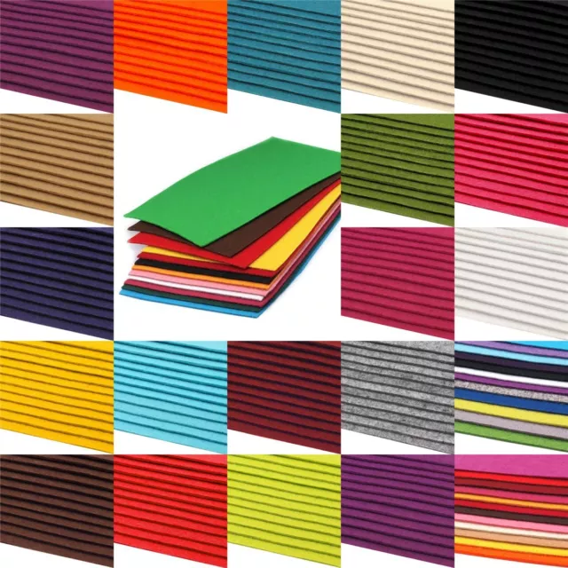 12 placas de fieltro 2-3 mm de espesor fieltro artesanal DIN A4 20x30 cm fieltro 416 g/m2 muchos colores