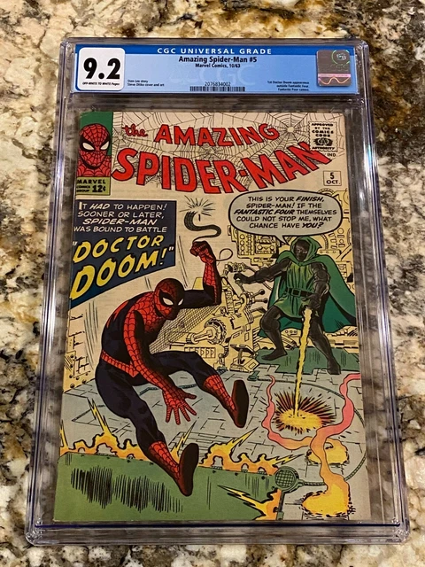 Amazing Spider-Man #5 Cgc 9.2 Ow/Wh Pages Hi End 1St Dr Doom Crossover Mcu Soon!