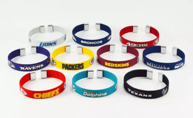 NFL Football Team Color Fan Band Ribbon Bracelet - Pick your team!
