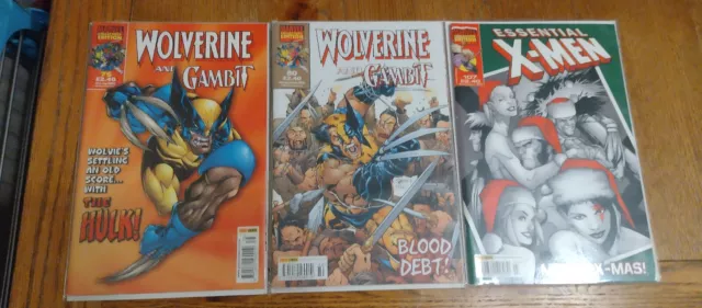 Essential XMen 107 Wolverine And Gambit 75 & 80 Panini Marvel Comics Merry X-mas