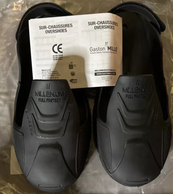 Slip On Overshoe Full Protect Gaston Millie - Black, fits shoes 10.5-13