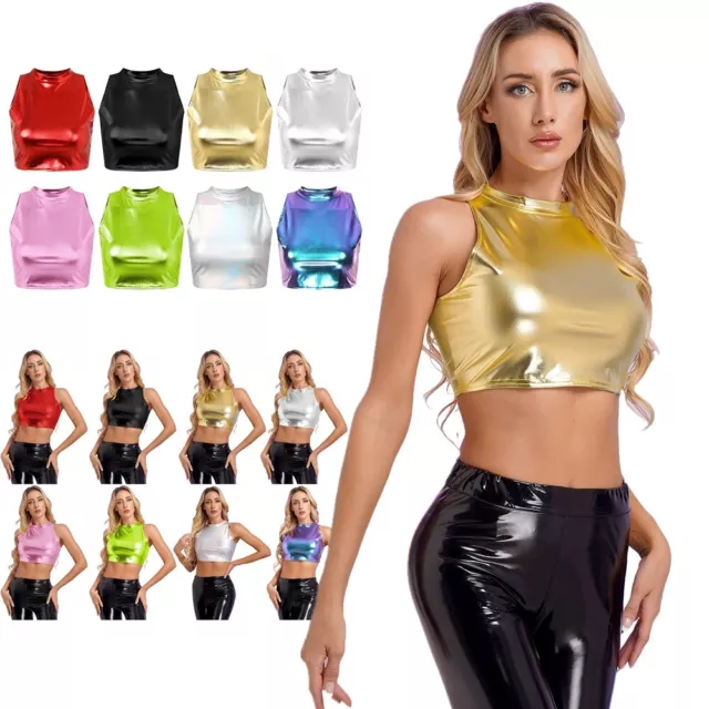 WOMENS TANK TOP Solid Color Crop Tops Stylish Vest Carnivals