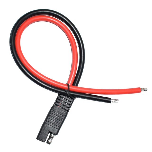 Cavo Prolunga SAE 10AWG - 60cm, Per Pannelli Solari E Generatori, Rosso/Nero - Foto 9