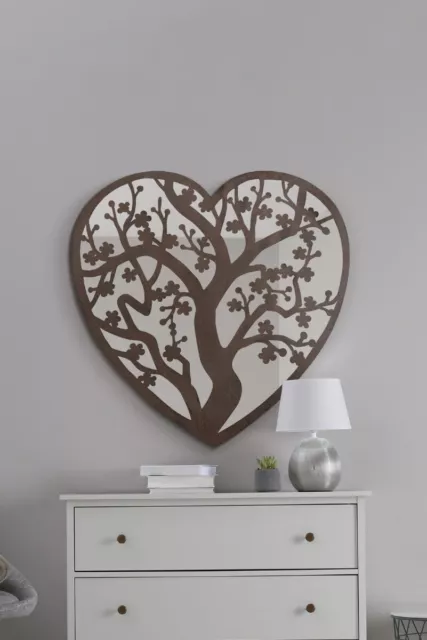 MirrorOutlet Large Rustic Heart Shaped Metal Wall Mirror - 28" X 28" 70 x 70cm