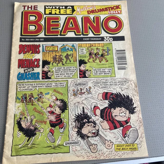 The beano comic no 2654 adult nostalgia may 29th 1993
