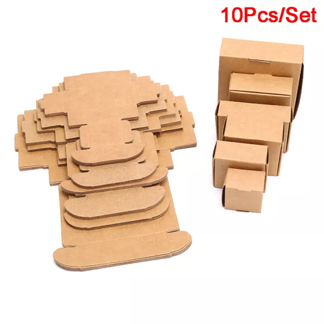 10Pcs/Set Kraft Paper Cube Box Wedding Favor Candy Gift Party Supply Craft B VU