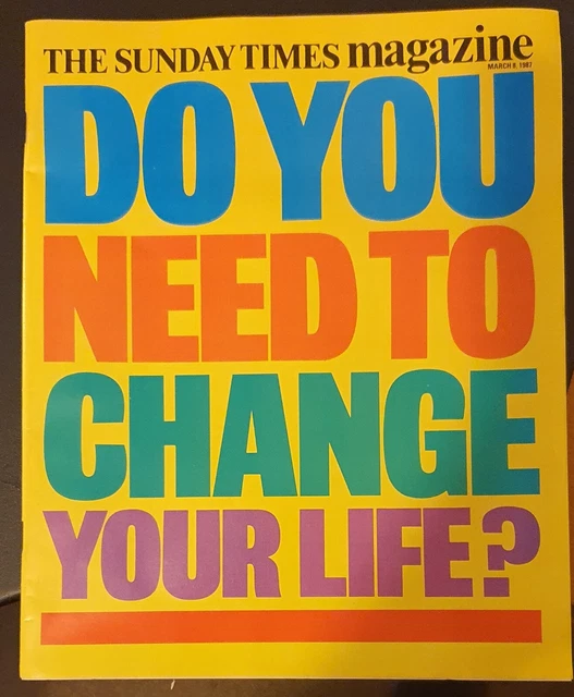 SUNDAY TIMES MAGAZINE - March 8, 1987 - Lifeplan - Self Help £7.55 ...
