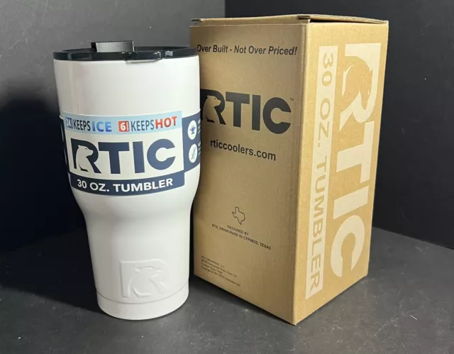 BRAND NEW RTIC 30oz Tumbler Matte White 18/8 Stainless Steel Travel Cup/Mug