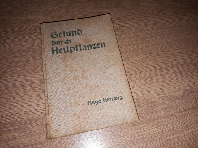 Antik Buch Gesund durch Heilpflanzen Hugo Hertwig von 1935 Rarität