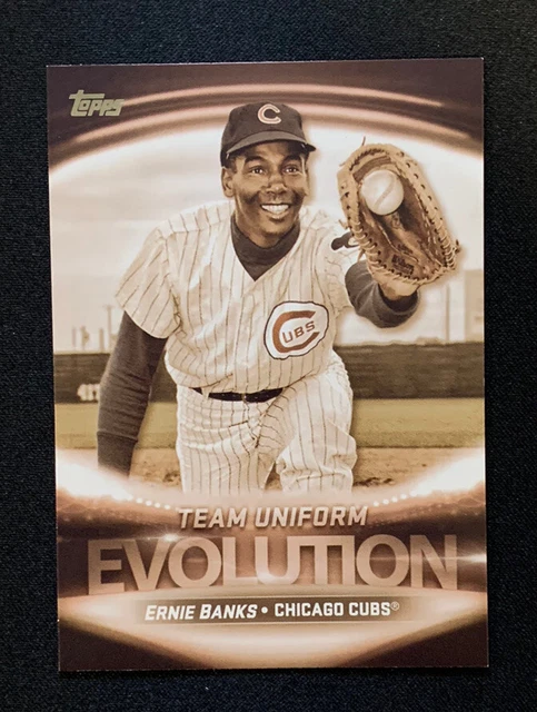 2019 Topps Evolution of Team Uniform #EO-10 Ernie Banks & Kris Bryant Cubs