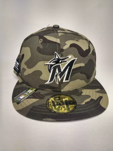 New Era 59FIFTY Miami Marlins "Armed Forces MLB" Hat Men's Size: 7 5/8