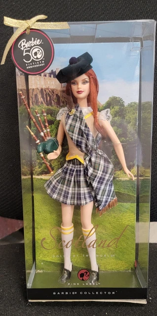 2008 Dolls of the World 50th Anniv. Scotland Barbie - Pink Label - N4973