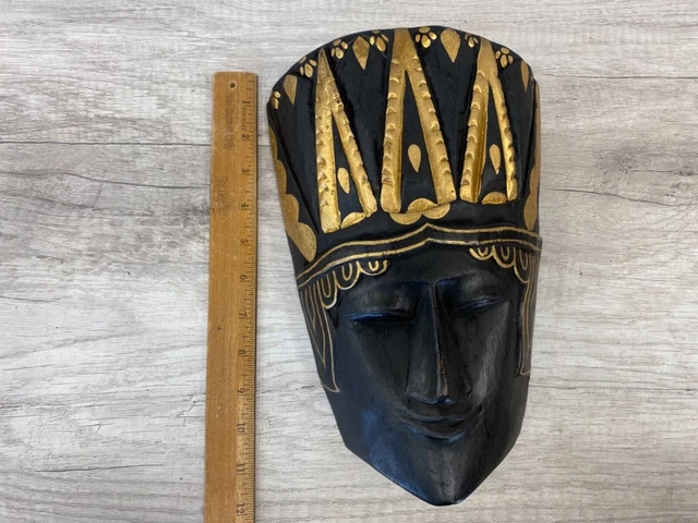 Vintage African Wooden Mask 0ld Tribal Art hand carved beautiful 7