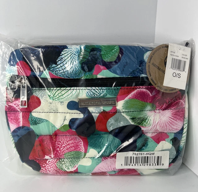 Samantha Brown Travel Quilted Hip Bag Fanny Pack with Pouch Orchid Camo 752-761