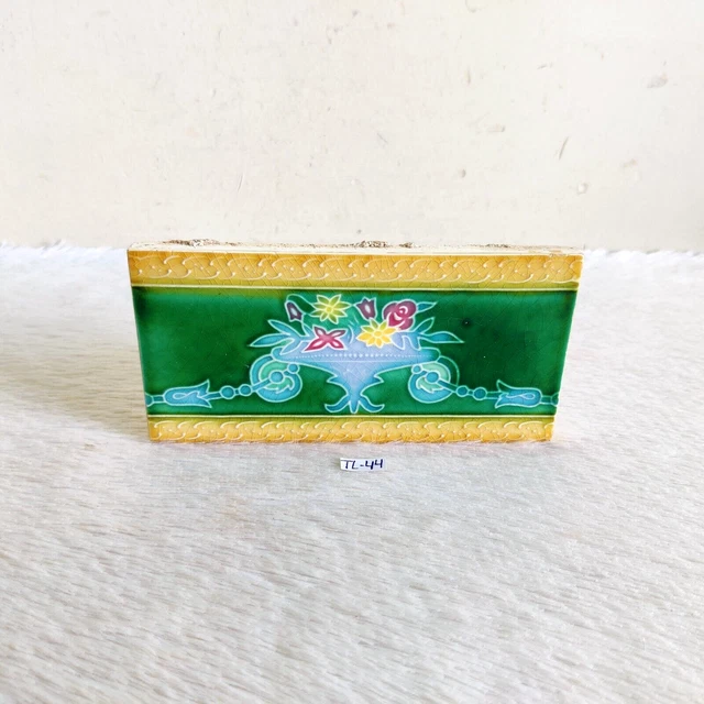 1930 Vintage Flower Pot Design Architecture Furniture Tile Japan Decorative TL44
