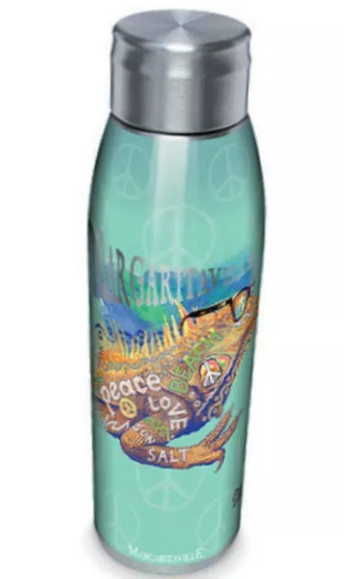 Tervis Iguana Margaritaville Peace Love Salt 17Oz Slim Bottle NEW Stainless wLid Tervis Iguana Margaritaville Peace Love Salt 17Oz Slim Bottle NEW Stainless wLid