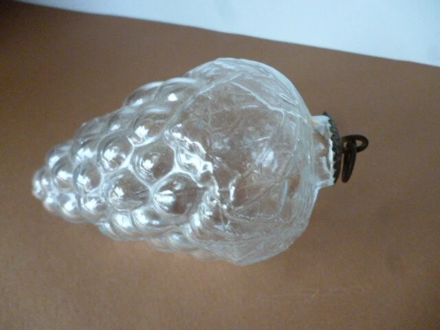 ANCIENNE BOULE DE Noel En Verre Souffle Grappe De Raisin EUR 45,00