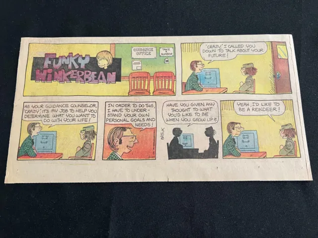 #06a FUNKY WINKERBEAN by Tom Batiuk Sunday Third Page Comic Strip Feb 20, 1977