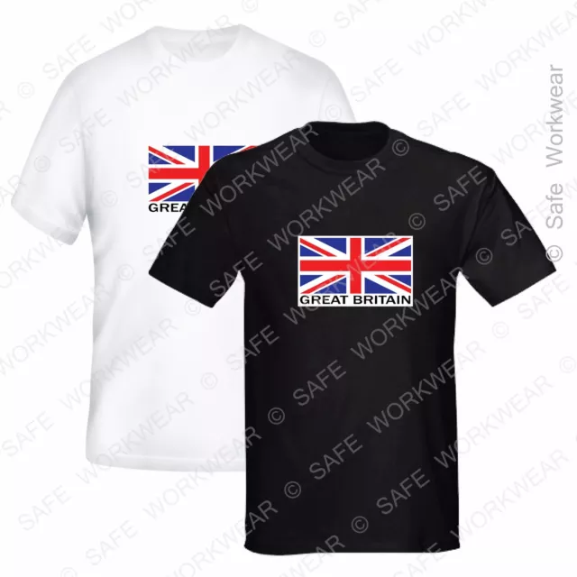 Union Jack T Shirt - Great Britain - UK Flag D1 - S to XXXL - Mens Ladies Unisex