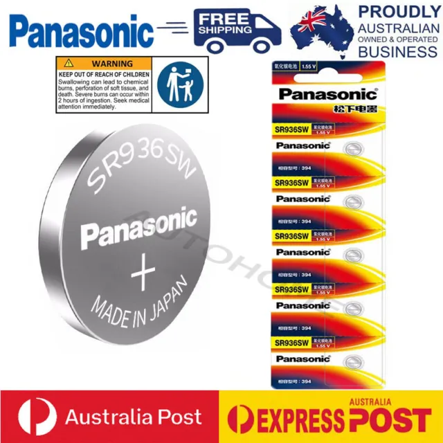 Genuine Panasonic Silver Oxide Watch Battery SR936SW (394)1.55V Made in Japan