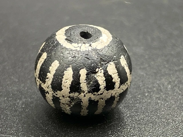 Old Antique Indo Himalayan Etched Agate Phum Dzi Pyu Amulet Bead Pendant