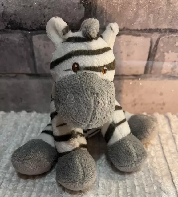 Suki Jungle Friends Zooma Zebra Cuddly Rattle Tag 6" Soft Toy