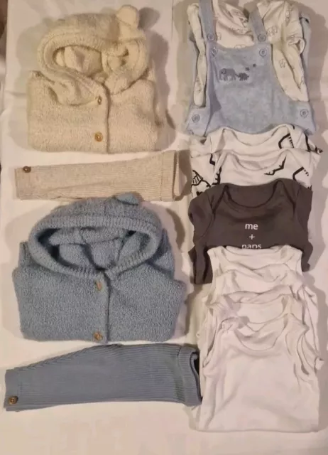 Small Bundle Of Baby Boy Clothes Size 0-3 Months