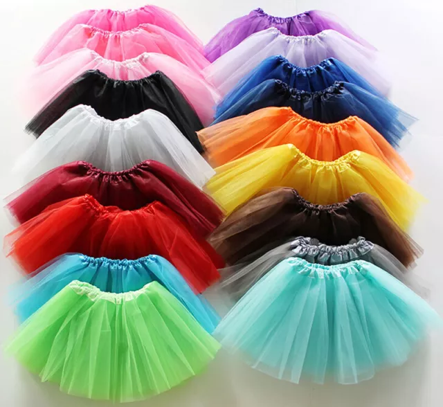 Girls Ballet Tutu Princess Dress Up Dance Wear Costume Party Toddler Kids Skirt 2