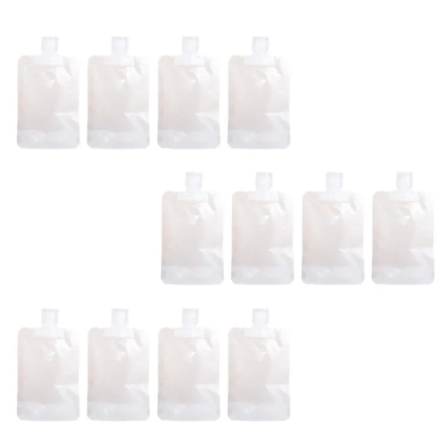 12 Pcs Portable Squeezable Pouch Bag Lotion Storage Travel Size Stand Up