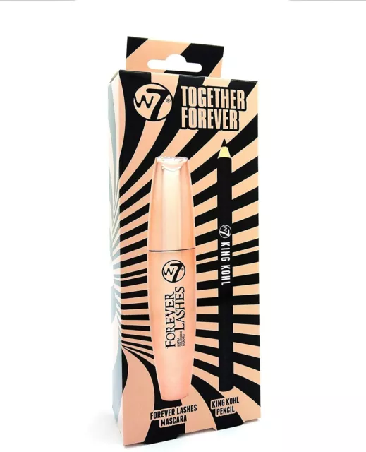 W7 Together Forever Lashes Mascara Black King Kohl Pencil Duo Gift