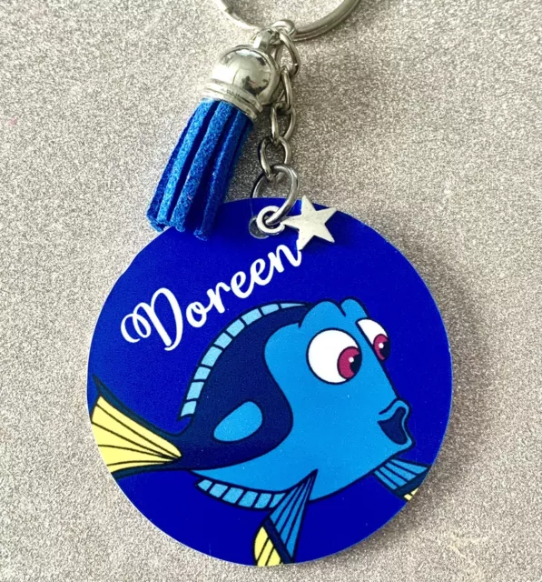 Dory, Finding Nemo! Disney inspired personalised keyring. Handmade! Gift!