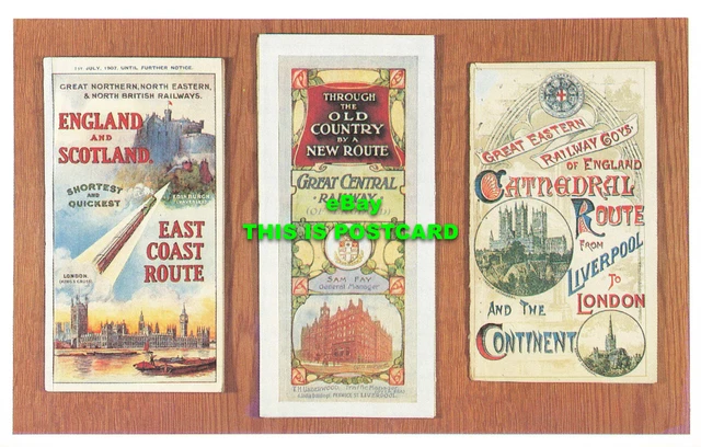 R569538 East Coast Lines publication of 1907. Delittle Fenwick. Fold back bookle