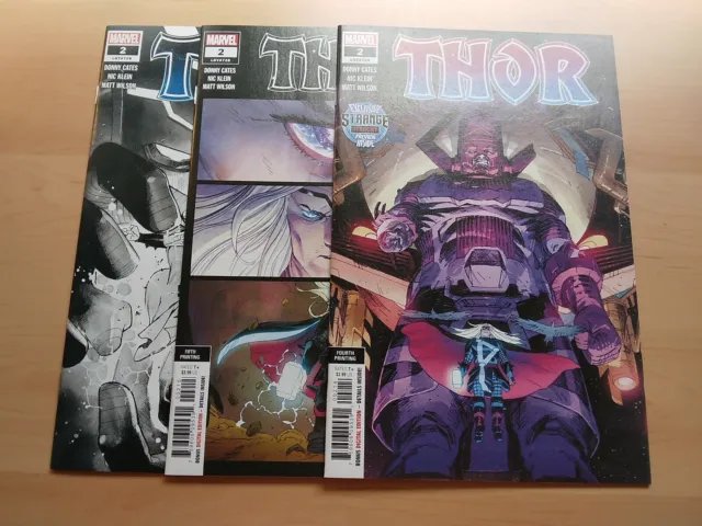Thor #2 (Marvel 2020) 4Th./5Th./6Th. Print Variant Lot Strange Academy- Cates Nm